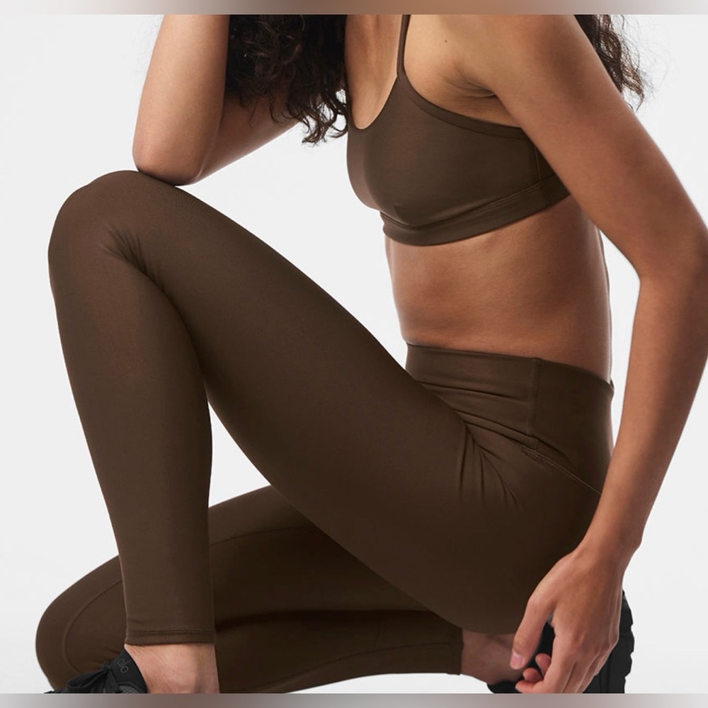 NWT ALO 7/8 High-Waist Airlift Leggings in Espresso - Size L $134 MSRP